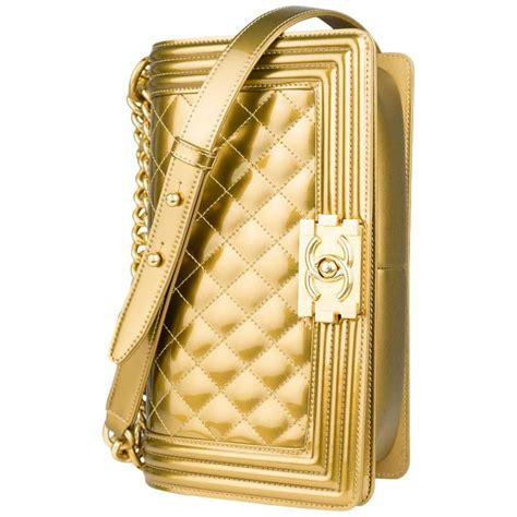 chanel gold boy|Chanel boys purses.